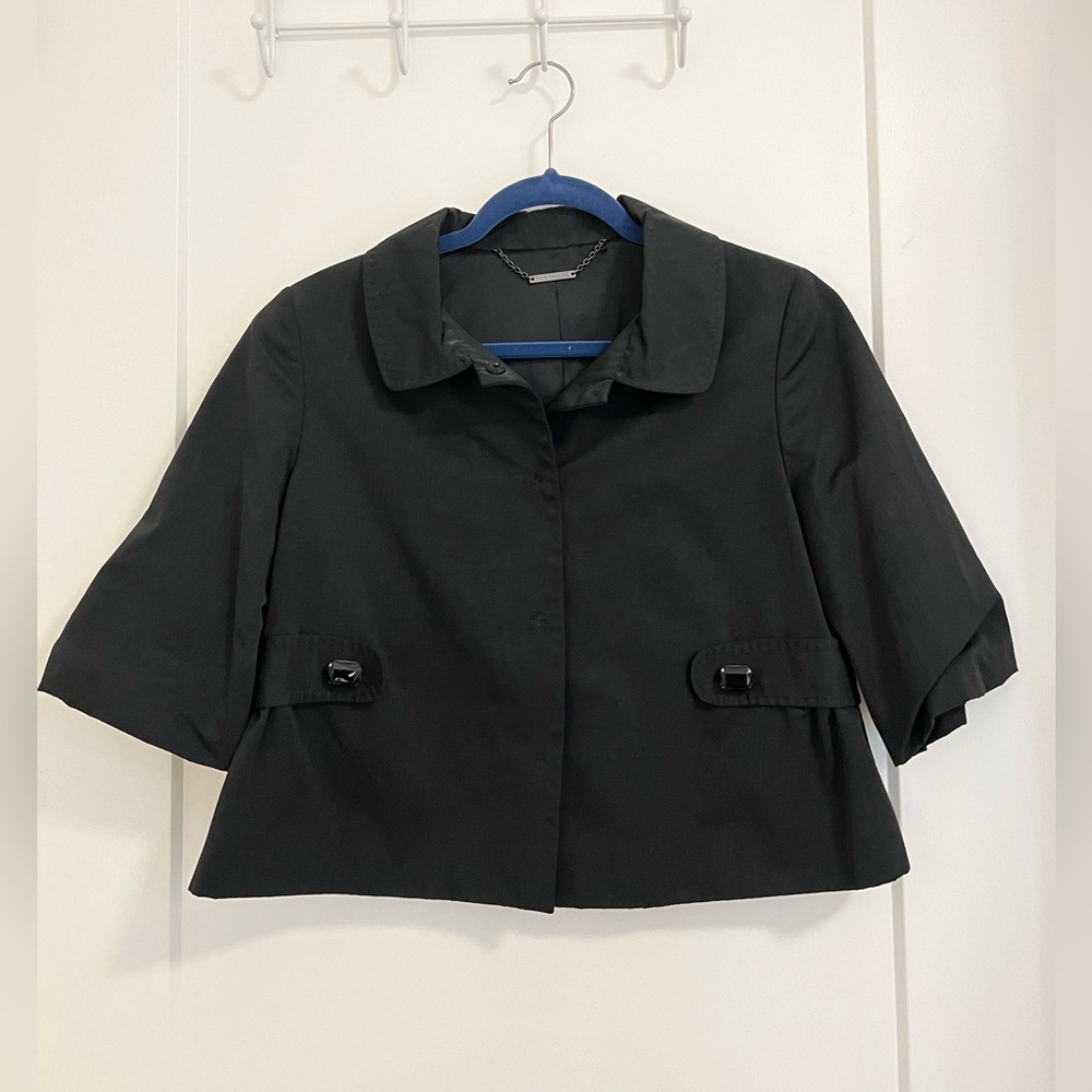 Elie Tahari Peplum Cropped Jacket